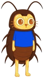 Cets in a cockroach costume